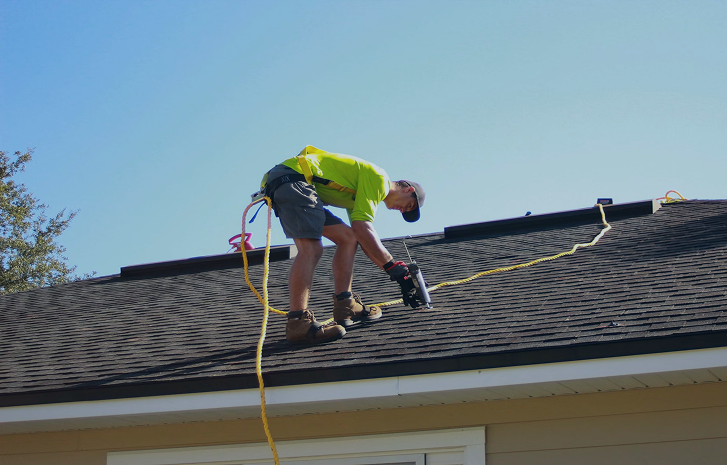 Professional roofing services showcasing domestic, commercial and repair work